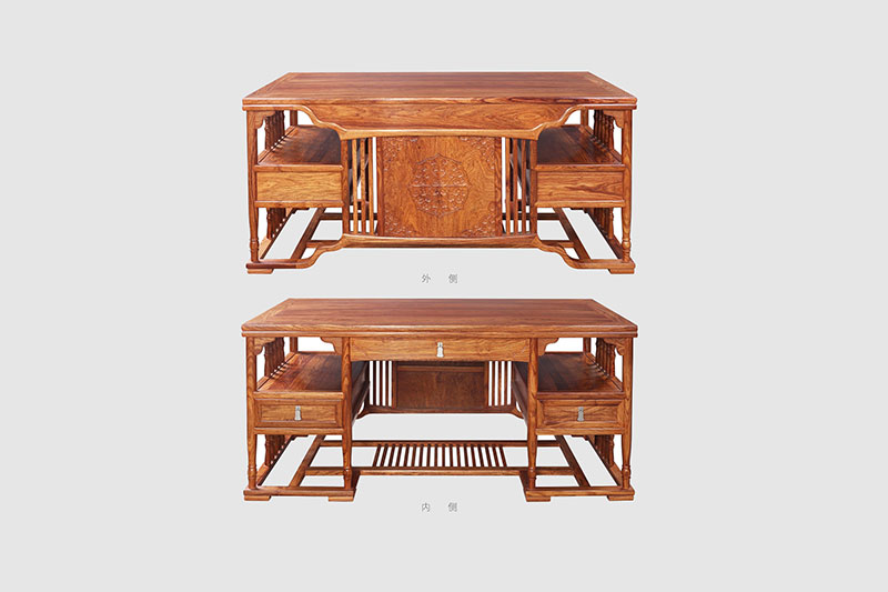 凉山中式家居装饰书房桌椅组合家具效果图